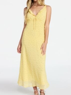 No Boundaries LemonAde Ruffle Frilly Floral Lightweight Slip Dress -Size: 16-18